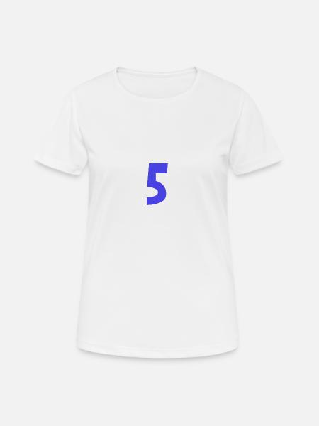 5. 5 ANS. 5e ANNIVERSAIRE. ANNIVERSAIRE 5 ANS. 5 - Dame T-shirt svedtransporterende - hvid