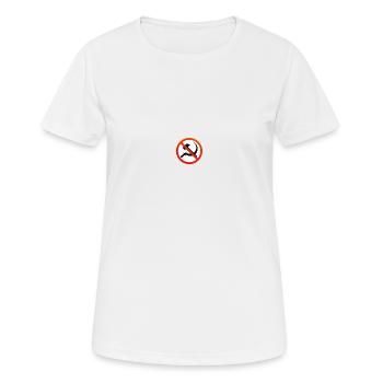Anti Communisme - T-shirt respirant Femme - blanc - Devant - AI Model Female 172 dark (172cm)