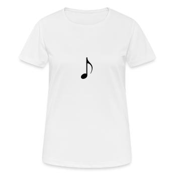music note - Women's Breathable T-Shirt - white - Front - AI Model Female 172 dark (172cm)