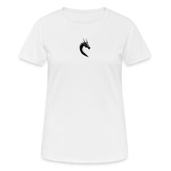 Long - Dragon chinois - T-shirt respirant Femme - blanc - Devant - AI Model Female 172 dark (172cm)