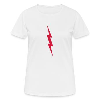 Lightning bolt icon symbol 2405 - Women's Breathable T-Shirt - white - Front - AI Model Female 172 dark (172cm)