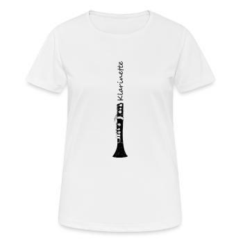 Klarinette - Frauen T-Shirt atmungsaktiv - Weiß - Vorne - AI Model Female 172 dark (172cm)