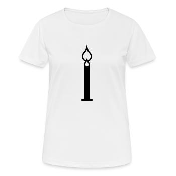 Bougie - T-shirt respirant Femme - blanc - Devant - AI Model Female 172 dark (172cm)