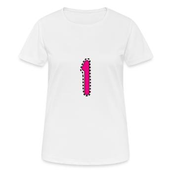 1. 1 JAHR. 1. JAHRESTAG. 1 JAHR GEBURTSTAG - Frauen T-Shirt atmungsaktiv - Weiß - Vorne - AI Model Female 172 dark (172cm)