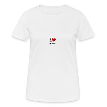 I love Paris - Frauen T-Shirt atmungsaktiv - Weiß - Vorne - AI Model Female 172 dark (172cm)