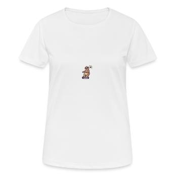 SCOOTER PARESSEUX SPEED DEMON - T-shirt respirant Femme - blanc - Devant - AI Model Female 172 dark (172cm)