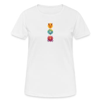Zeichen Fabelwesen - Frauen T-Shirt atmungsaktiv - Weiß - Vorne - AI Model Female 172 dark (172cm)
