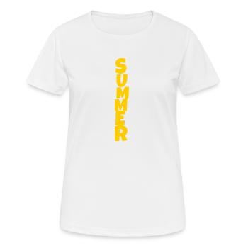 summer - Frauen T-Shirt atmungsaktiv - Weiß - Vorne - AI Model Female 172 dark (172cm)
