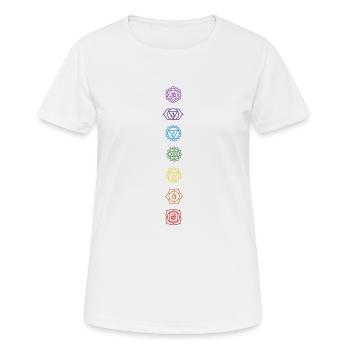 7 chakras - T-shirt respirant Femme - blanc - Devant - AI Model Female 172 dark (172cm)