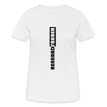 Road cyclists - Women's Breathable T-Shirt - white - Front - AI Model Female 172 dark (172cm)