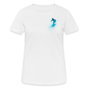 Skier, Ski, Japanese - Frauen T-Shirt atmungsaktiv - Weiß - Vorne - AI Model Female 172 dark (172cm)