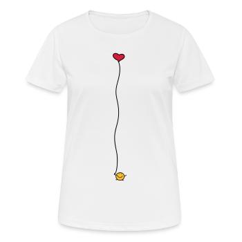 Ich schenk dir mein Herz - Frauen T-Shirt atmungsaktiv - Weiß - Vorne - AI Model Female 172 dark (172cm)