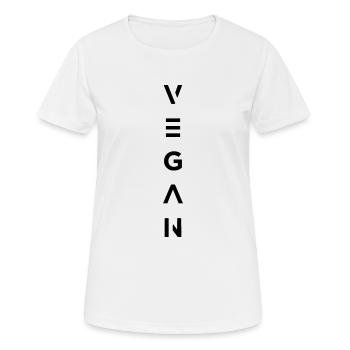VEGAN VEGANER - Frauen T-Shirt atmungsaktiv - Weiß - Vorne - AI Model Female 172 dark (172cm)