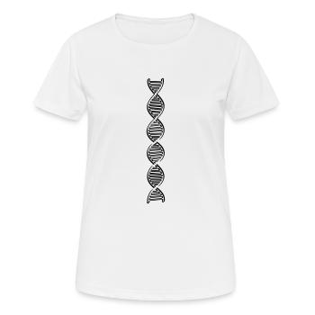 recherche dna dns génome gène science connaissances c - T-shirt respirant Femme - blanc - Devant - AI Model Female 172 dark (172cm)