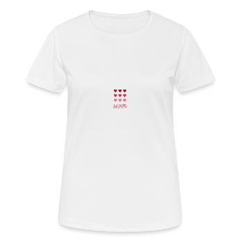 Liebe - Frauen T-Shirt atmungsaktiv - Weiß - Vorne - AI Model Female 172 dark (172cm)