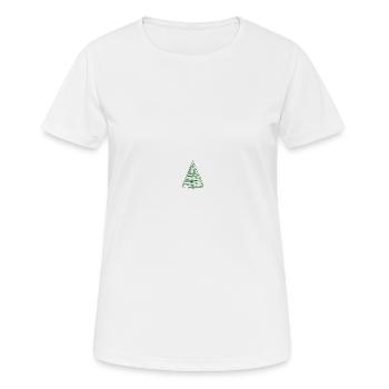 vert sapin - T-shirt respirant Femme - blanc - Devant - AI Model Female 172 dark (172cm)
