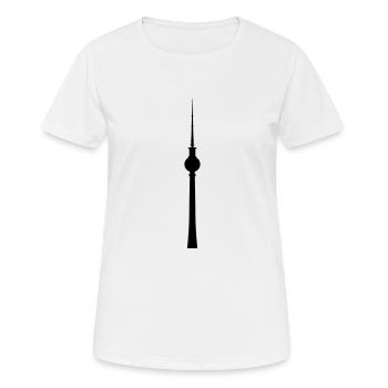 Fernsehturm Berlin - Frauen T-Shirt atmungsaktiv - Weiß - Vorne - AI Model Female 172 dark (172cm)