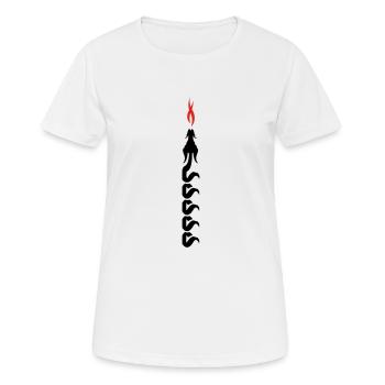 draak - Frauen T-Shirt atmungsaktiv - Weiß - Vorne - AI Model Female 172 dark (172cm)