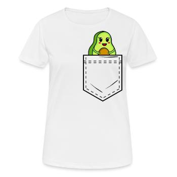 Hemdtasche mit süßer Avocado - Frauen T-Shirt atmungsaktiv - Weiß - Vorne - AI Model Female 172 dark (172cm)
