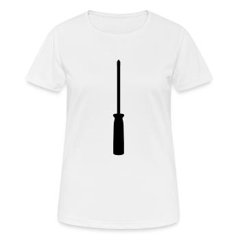 construire tournevis mécanicien artisan vis - T-shirt respirant Femme - blanc - Devant - AI Model Female 172 dark (172cm)