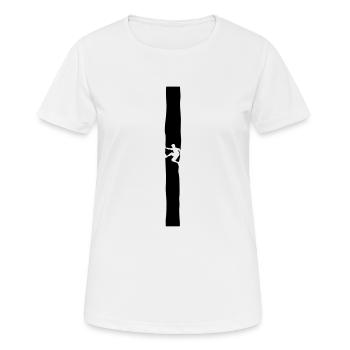 Grimpeur dans la cheminée - T-shirt respirant Femme - blanc - Devant - AI Model Female 172 dark (172cm)