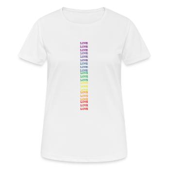 thumbnail Love vertical - Women's Breathable T-Shirt - white - Front - AI Model Female 172 dark (172cm)