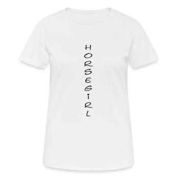 Horsegirl Leggings - Frauen T-Shirt atmungsaktiv - Weiß - Vorne - AI Model Female 172 dark (172cm)