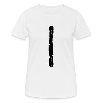 Elder Futhark Rune Isa - Buchstabe I - Frauen T-Shirt atmungsaktiv - Weiß - Vorne - AI Model Female 172 dark (172cm)