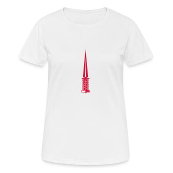 Dague / poignard (1c) - T-shirt respirant Femme - blanc - Devant - AI Model Female 172 dark (172cm)