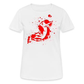 Volleyball Spike Man Rot - Frauen T-Shirt atmungsaktiv - Weiß - Vorne - AI Model Female 172 dark (172cm)
