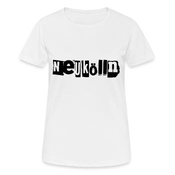 Neukoelln - Frauen T-Shirt atmungsaktiv - Weiß - Vorne - AI Model Female 172 dark (172cm)