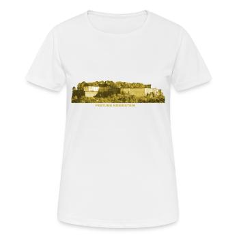 Königstein Festung Elbsandsteingebirge Sachsen - Frauen T-Shirt atmungsaktiv - Weiß - Vorne - AI Model Female 172 dark (172cm)
