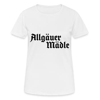 Allgäuer Mädle - Allgäu Design für Frauen - Frauen T-Shirt atmungsaktiv - Weiß - Vorne - AI Model Female 172 dark (172cm)