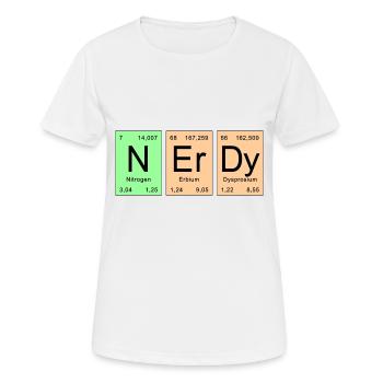 Periodensystem - NErDy - Frauen T-Shirt atmungsaktiv - Weiß - Vorne - AI Model Female 172 dark (172cm)