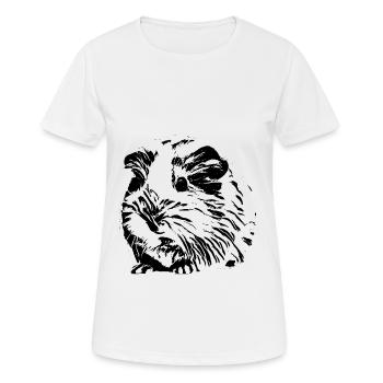 Cochons d'Inde - T-shirt respirant Femme - blanc - Devant - AI Model Female 172 dark (172cm)
