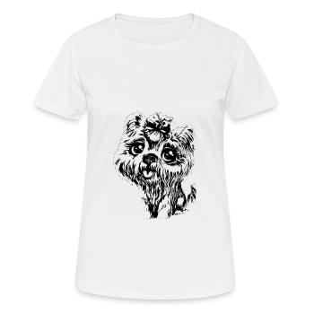 Yorkshire Terrier - Women's Breathable T-Shirt - white - Front - AI Model Female 172 dark (172cm)