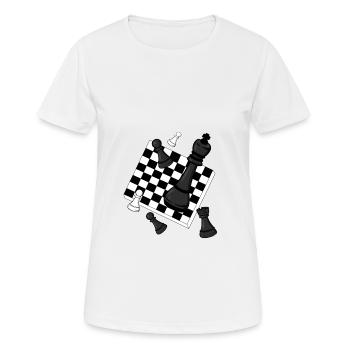 Echecs - T-shirt respirant Femme - blanc - Devant - AI Model Female 172 dark (172cm)