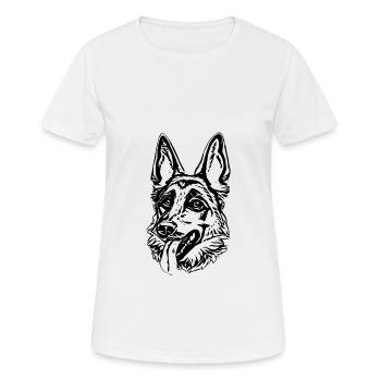 German Shepherd - Women's Breathable T-Shirt - white - Front - AI Model Female 172 dark (172cm)
