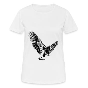Adler - Frauen T-Shirt atmungsaktiv - Weiß - Vorne - AI Model Female 172 dark (172cm)