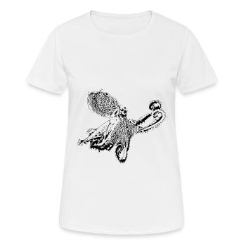 octopus - Women's Breathable T-Shirt - white - Front - AI Model Female 172 dark (172cm)