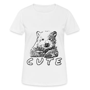 bear - Women's Breathable T-Shirt - white - Front - AI Model Female 172 dark (172cm)
