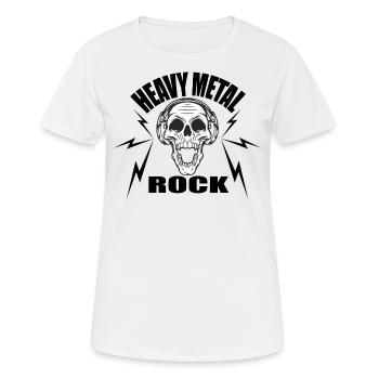 Heavy Metal Rock Musik Geschenkidee - Frauen T-Shirt atmungsaktiv - Weiß - Vorne - AI Model Female 172 dark (172cm)