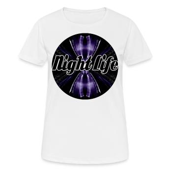 Night Life - Women's Breathable T-Shirt - white - Front - AI Model Female 172 dark (172cm)