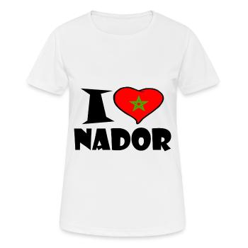 Nador - J'aime Nador - J'aime Nador - T-shirt respirant Femme - blanc - Devant - AI Model Female 172 dark (172cm)