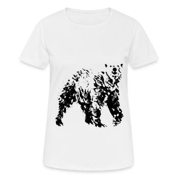 Ours polaire - T-shirt respirant Femme - blanc - Devant - AI Model Female 172 dark (172cm)