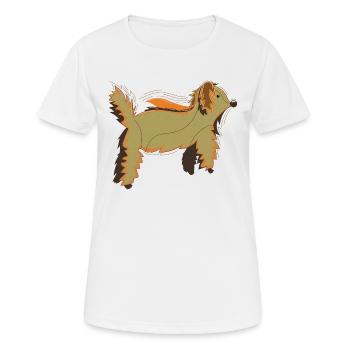 Fluffy Dog Bearlike Creature - Women's Breathable T-Shirt - white - Front - AI Model Female 172 dark (172cm)