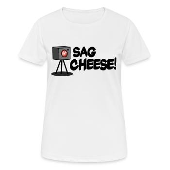 Say Cheese radar de vitesse radar de vitesse point de réglage MPU - T-shirt respirant Femme - blanc - Devant - AI Model Female 172 dark (172cm)