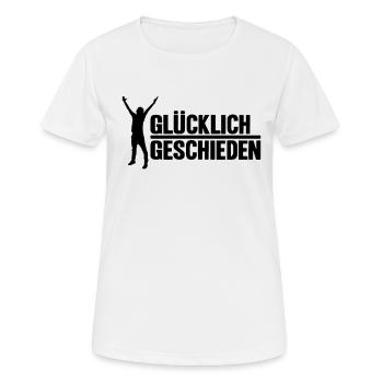 Scheidung Geschieden Ex Frau Lustig Shirt Geschenk - Frauen T-Shirt atmungsaktiv - Weiß - Vorne - AI Model Female 172 dark (172cm)