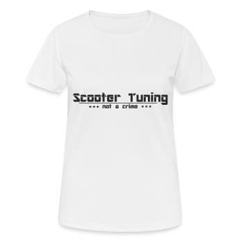 Scooter tuning pas un crime - T-shirt respirant Femme - blanc - Devant - AI Model Female 172 dark (172cm)