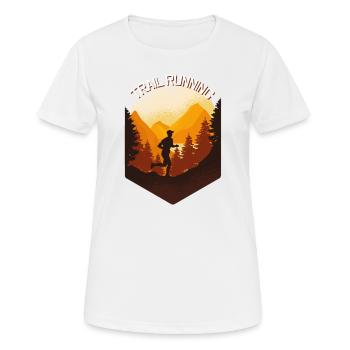 Trail Running & Berglauf, Ultra Trail Runner - Frauen T-Shirt atmungsaktiv - Weiß - Vorne - AI Model Female 172 dark (172cm)